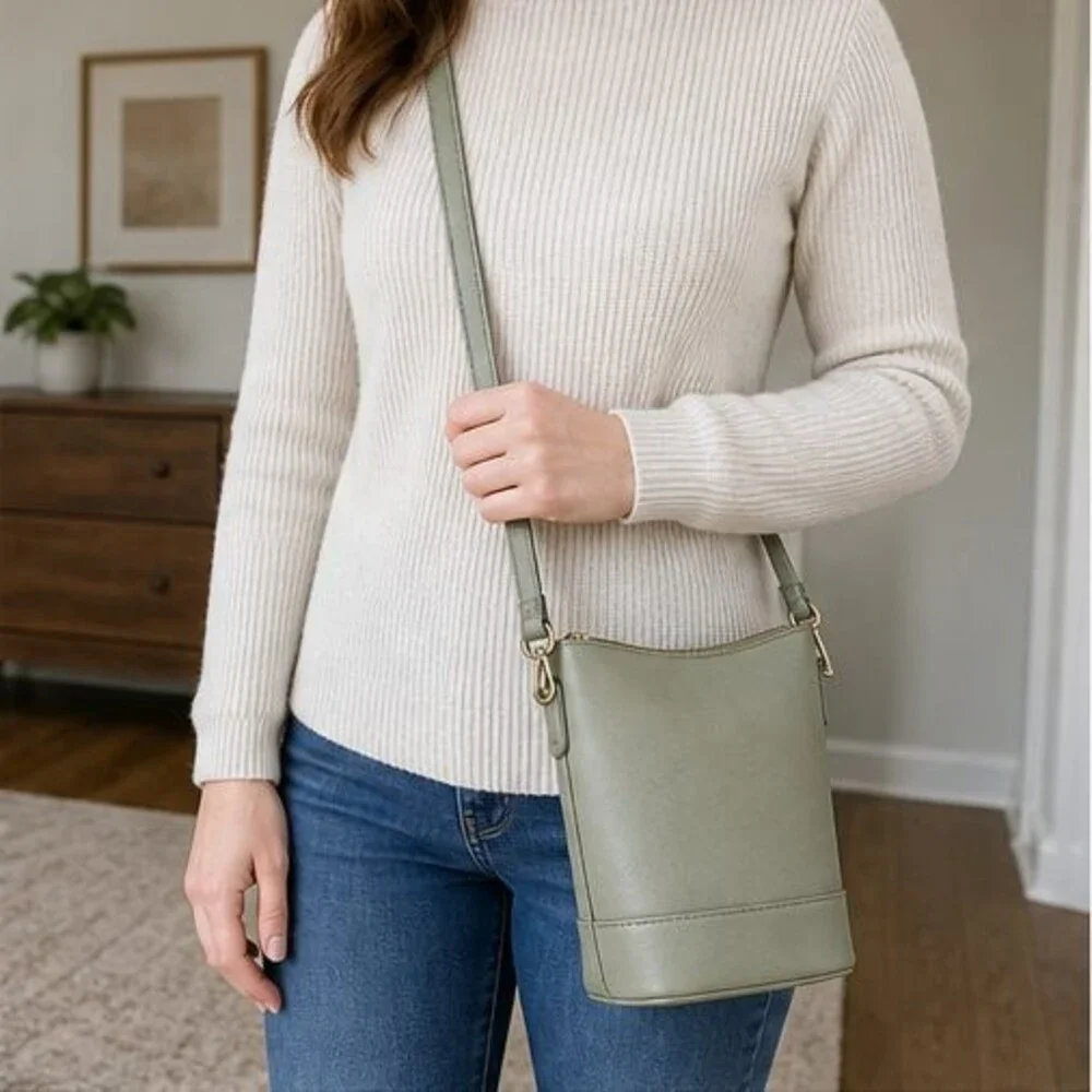 Camel Zip Crossbody Bag
